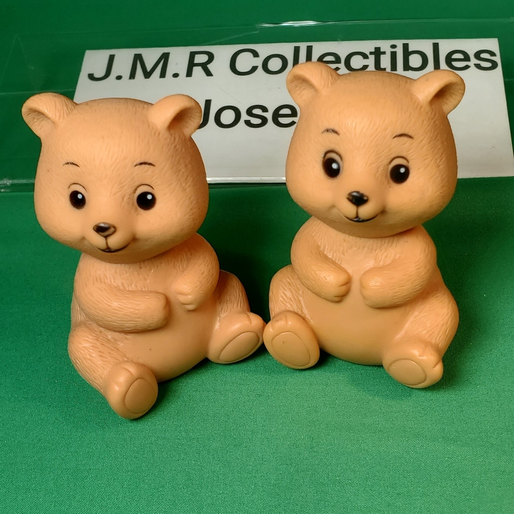 Two (2) CitiToy Brown Teddy Bear Figure Toy Collectible Vintage 1994